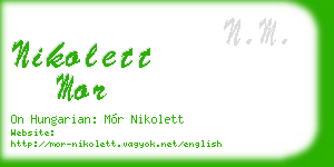 nikolett mor business card